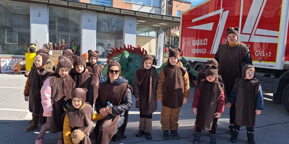 Kot medvedki v cerkniški karneval